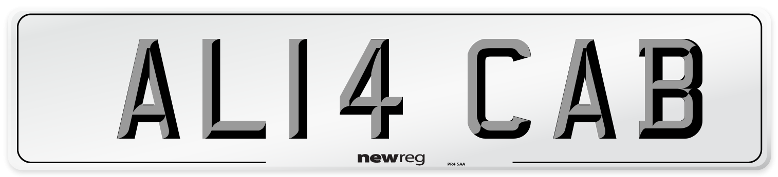 AL14 CAB Number Plate from New Reg